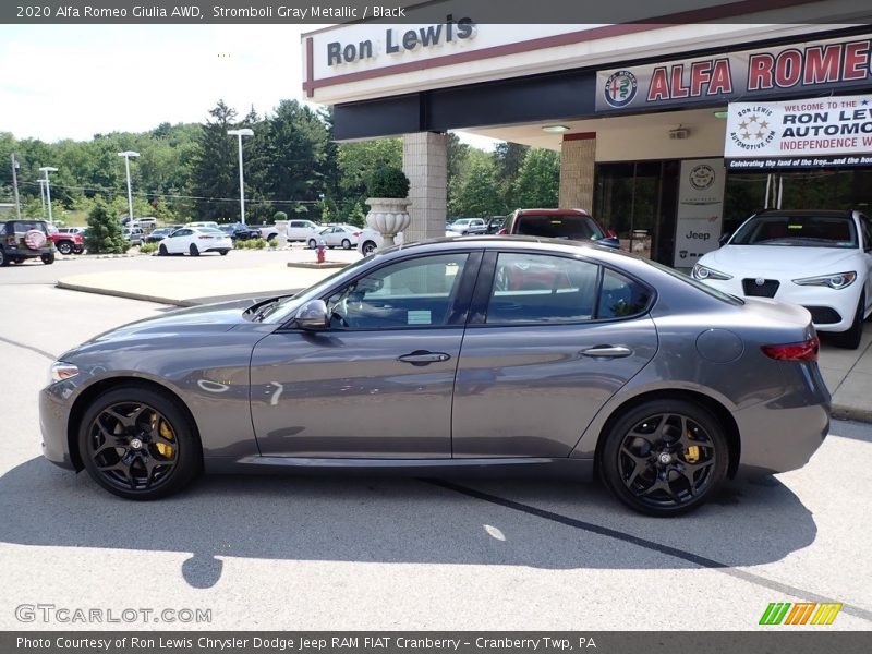 Stromboli Gray Metallic / Black 2020 Alfa Romeo Giulia AWD