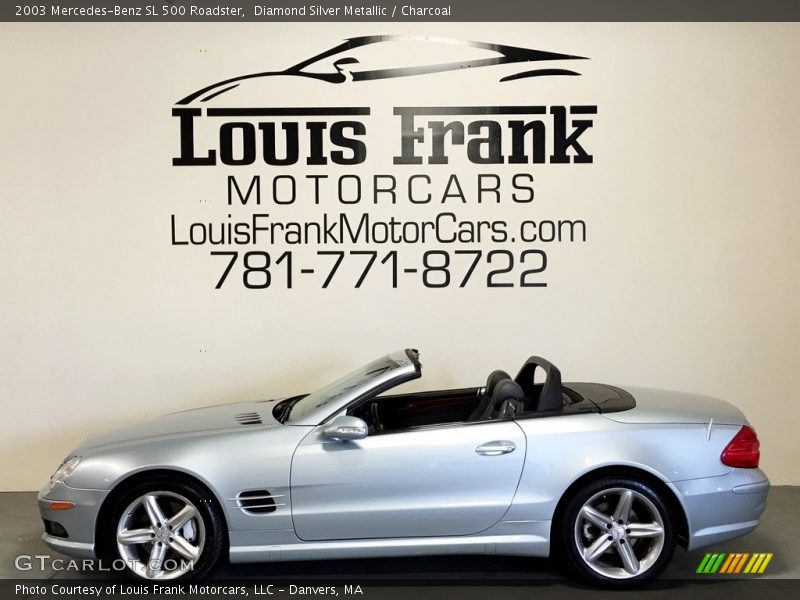 Diamond Silver Metallic / Charcoal 2003 Mercedes-Benz SL 500 Roadster