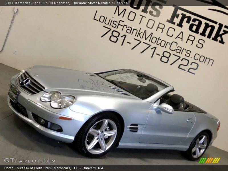 Diamond Silver Metallic / Charcoal 2003 Mercedes-Benz SL 500 Roadster