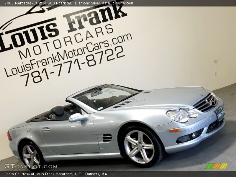 Diamond Silver Metallic / Charcoal 2003 Mercedes-Benz SL 500 Roadster