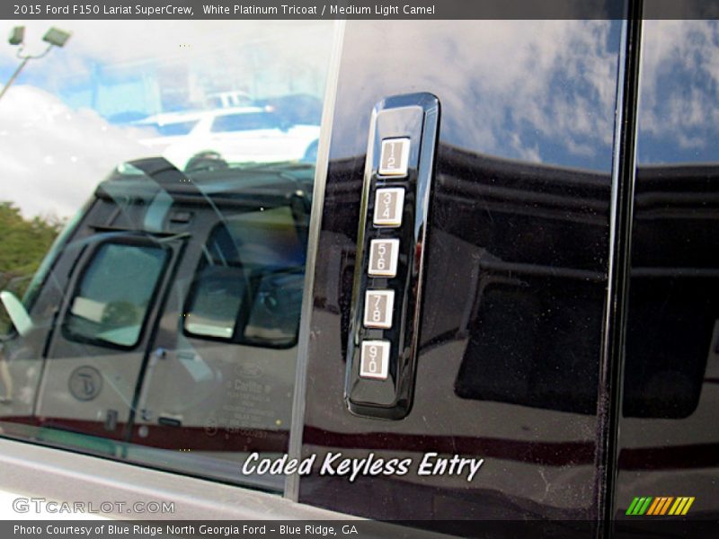 White Platinum Tricoat / Medium Light Camel 2015 Ford F150 Lariat SuperCrew