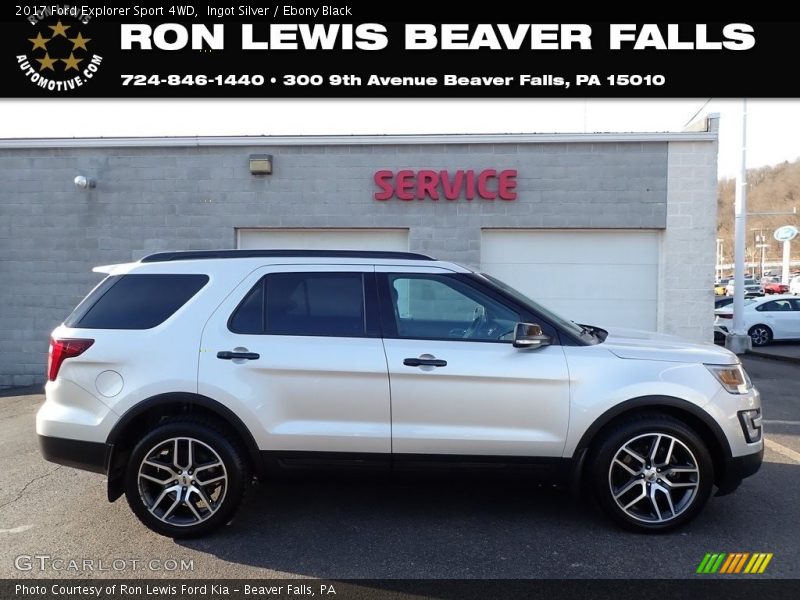Ingot Silver / Ebony Black 2017 Ford Explorer Sport 4WD
