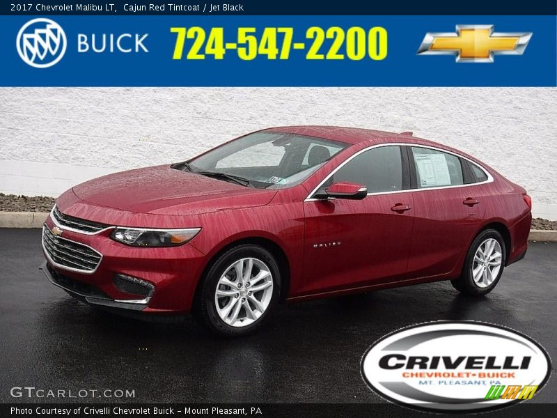 Cajun Red Tintcoat / Jet Black 2017 Chevrolet Malibu LT