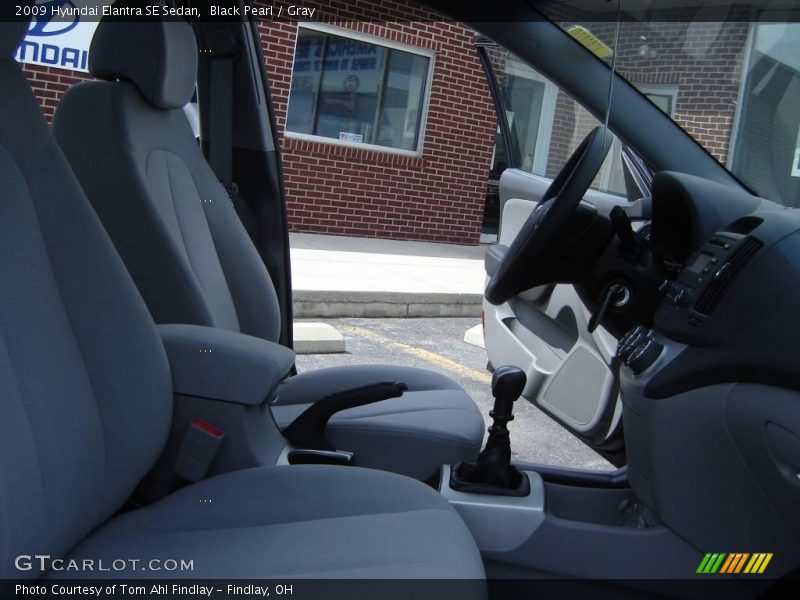 Black Pearl / Gray 2009 Hyundai Elantra SE Sedan