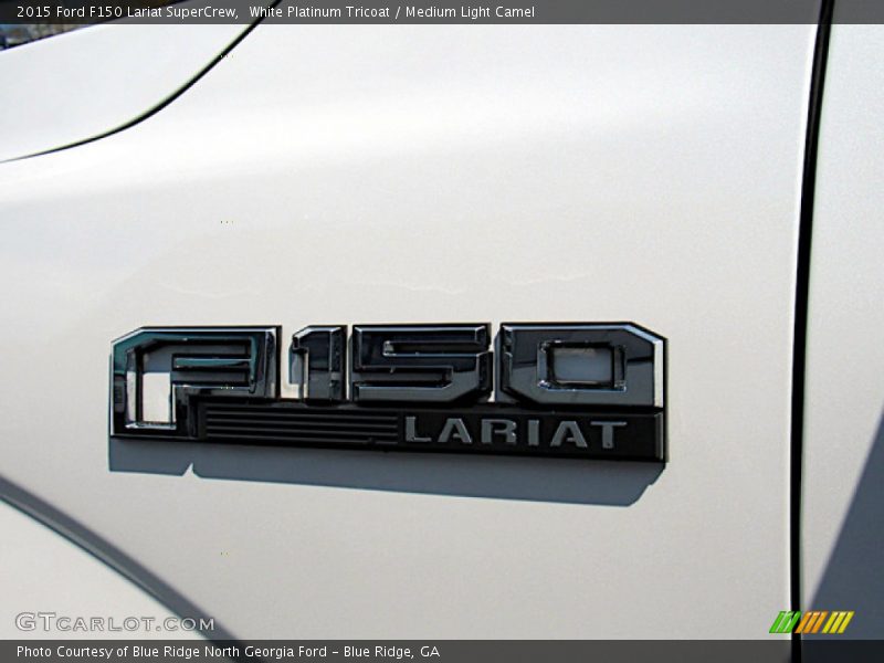 White Platinum Tricoat / Medium Light Camel 2015 Ford F150 Lariat SuperCrew