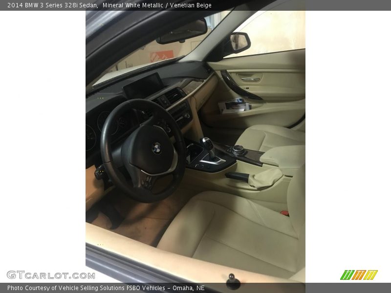Mineral White Metallic / Venetian Beige 2014 BMW 3 Series 328i Sedan