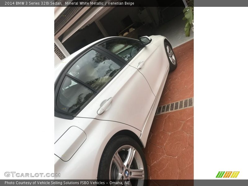 Mineral White Metallic / Venetian Beige 2014 BMW 3 Series 328i Sedan