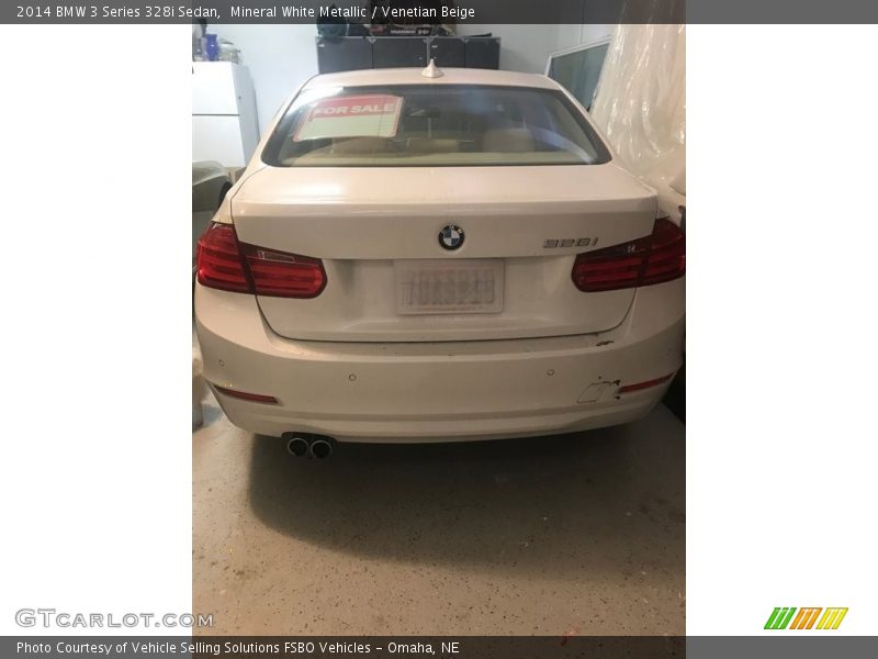 Mineral White Metallic / Venetian Beige 2014 BMW 3 Series 328i Sedan