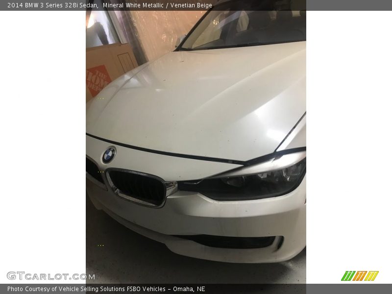 Mineral White Metallic / Venetian Beige 2014 BMW 3 Series 328i Sedan