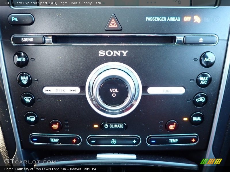 Ingot Silver / Ebony Black 2017 Ford Explorer Sport 4WD