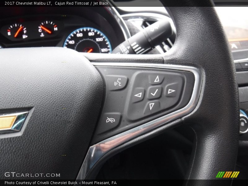 Cajun Red Tintcoat / Jet Black 2017 Chevrolet Malibu LT