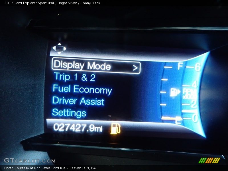 Ingot Silver / Ebony Black 2017 Ford Explorer Sport 4WD