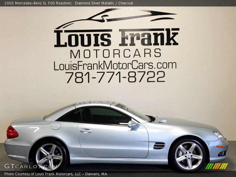 Diamond Silver Metallic / Charcoal 2003 Mercedes-Benz SL 500 Roadster