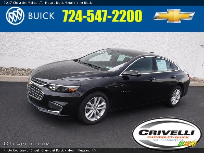 Mosaic Black Metallic / Jet Black 2017 Chevrolet Malibu LT