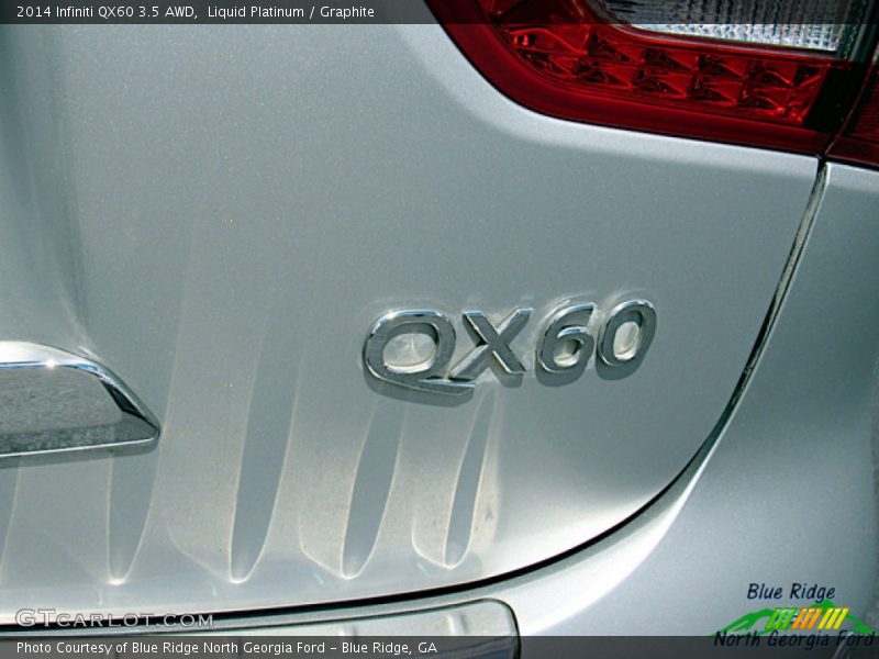Liquid Platinum / Graphite 2014 Infiniti QX60 3.5 AWD