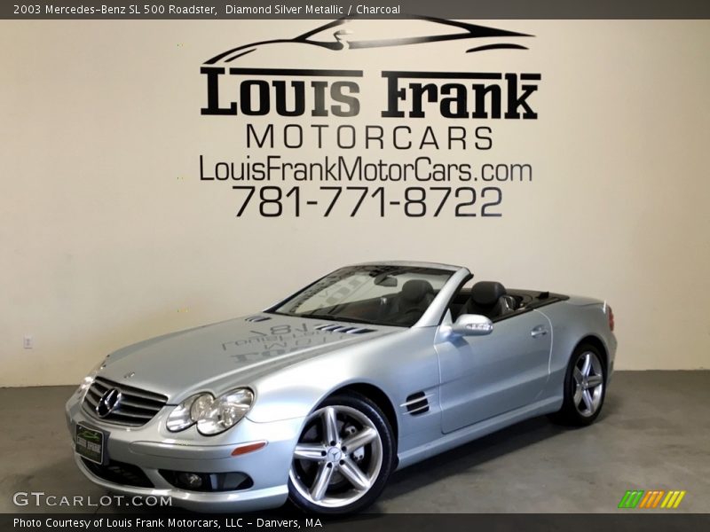 Diamond Silver Metallic / Charcoal 2003 Mercedes-Benz SL 500 Roadster