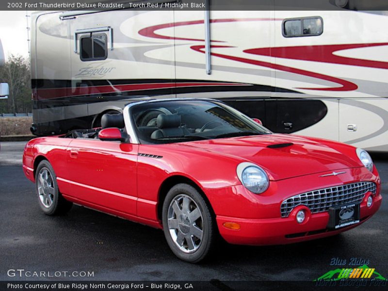 Torch Red / Midnight Black 2002 Ford Thunderbird Deluxe Roadster