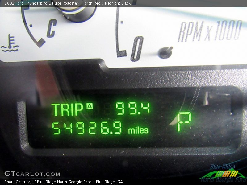 Torch Red / Midnight Black 2002 Ford Thunderbird Deluxe Roadster
