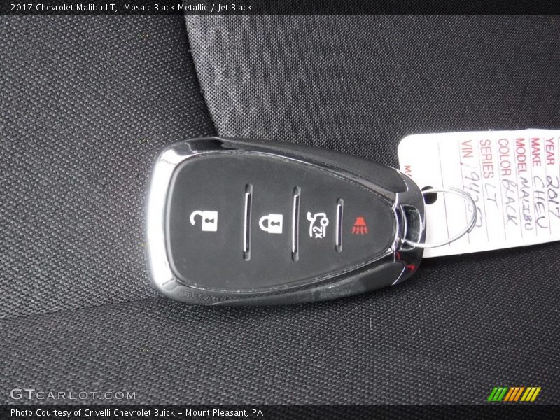 Mosaic Black Metallic / Jet Black 2017 Chevrolet Malibu LT