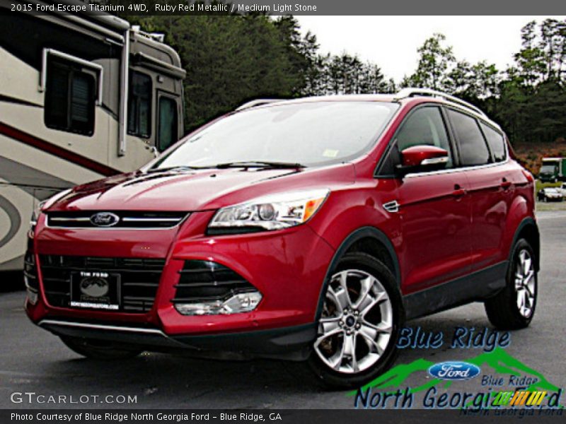 Ruby Red Metallic / Medium Light Stone 2015 Ford Escape Titanium 4WD