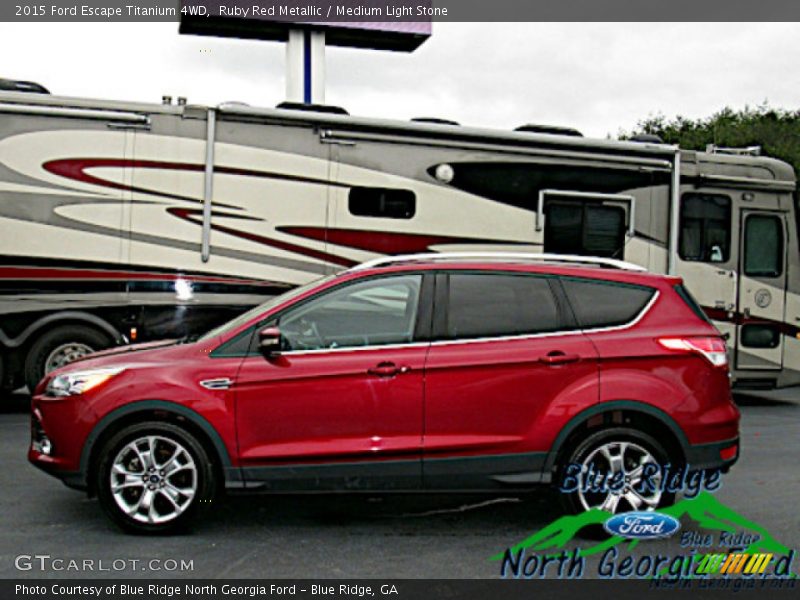 Ruby Red Metallic / Medium Light Stone 2015 Ford Escape Titanium 4WD