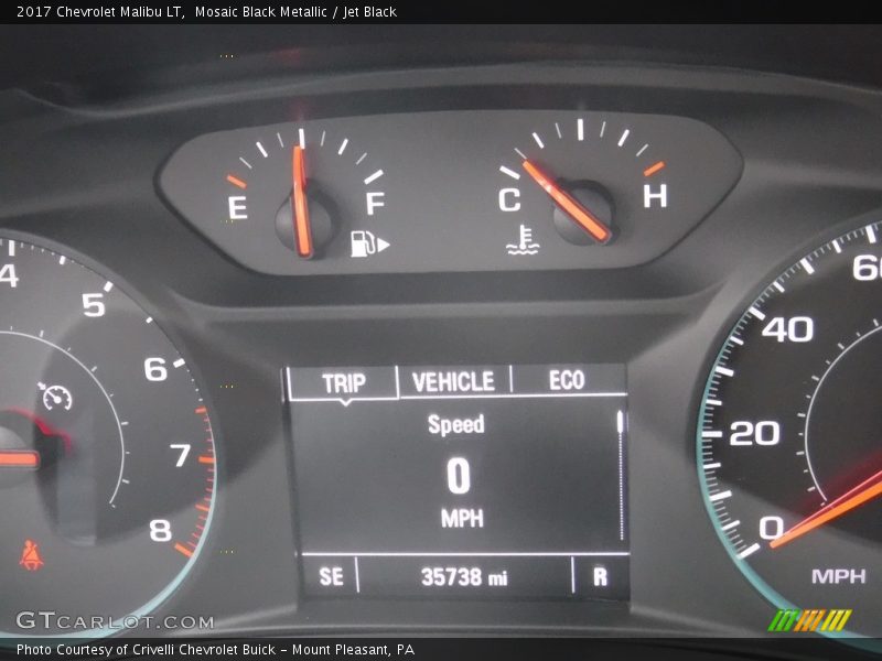 Mosaic Black Metallic / Jet Black 2017 Chevrolet Malibu LT