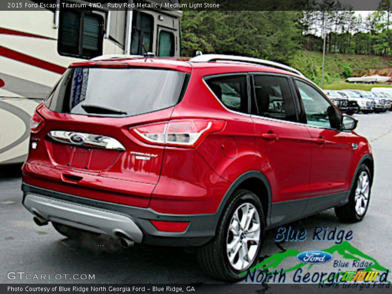 Ruby Red Metallic / Medium Light Stone 2015 Ford Escape Titanium 4WD