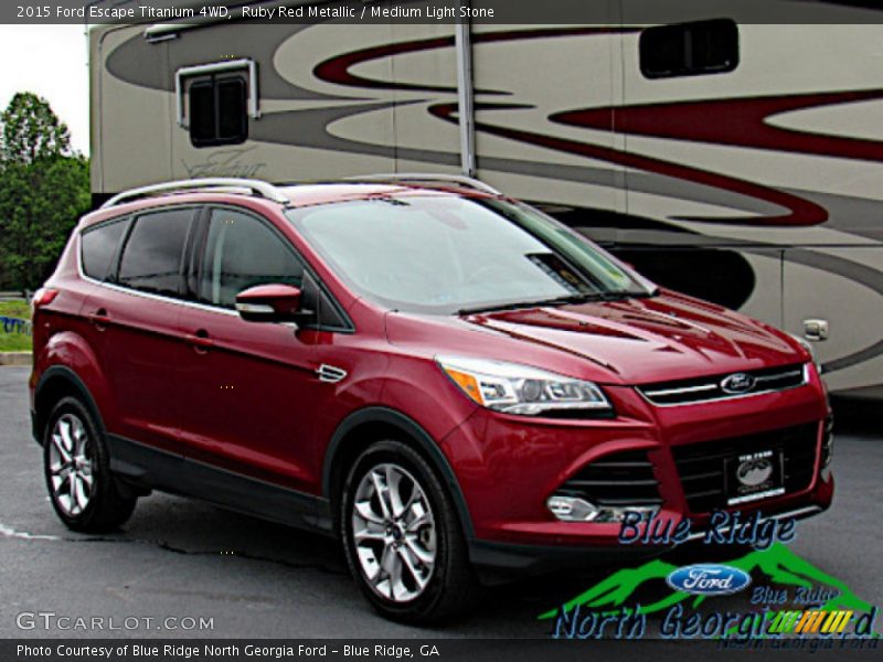 Ruby Red Metallic / Medium Light Stone 2015 Ford Escape Titanium 4WD