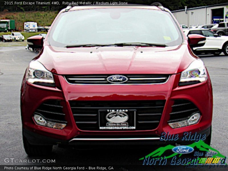Ruby Red Metallic / Medium Light Stone 2015 Ford Escape Titanium 4WD