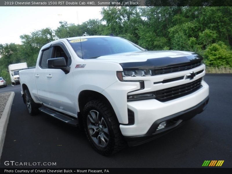 Summit White / Jet Black 2019 Chevrolet Silverado 1500 RST Double Cab 4WD