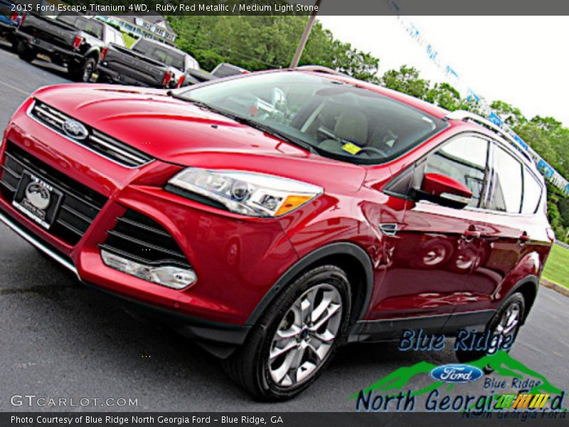 Ruby Red Metallic / Medium Light Stone 2015 Ford Escape Titanium 4WD