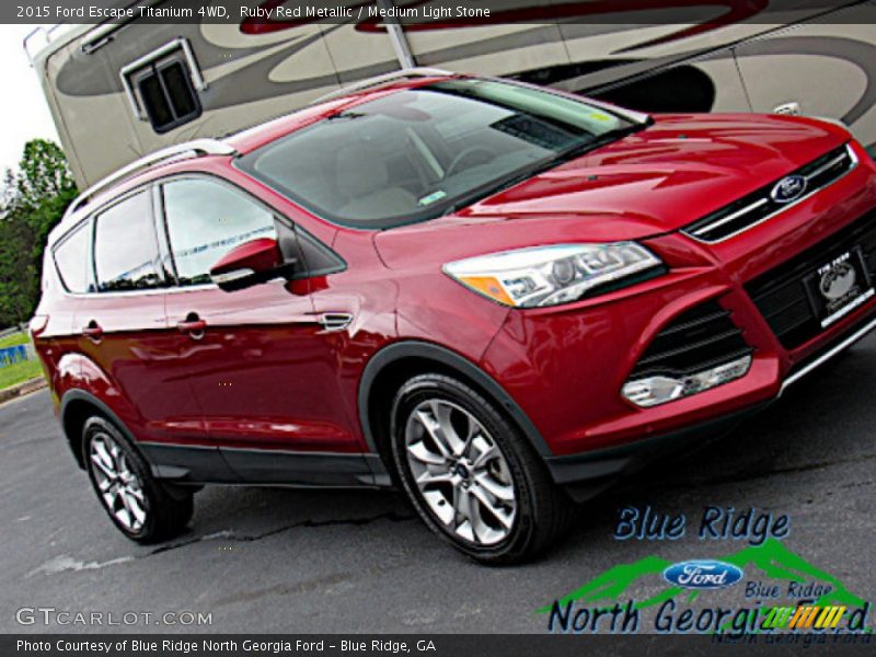 Ruby Red Metallic / Medium Light Stone 2015 Ford Escape Titanium 4WD