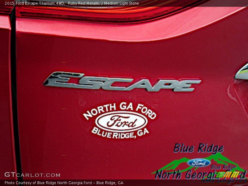Ruby Red Metallic / Medium Light Stone 2015 Ford Escape Titanium 4WD