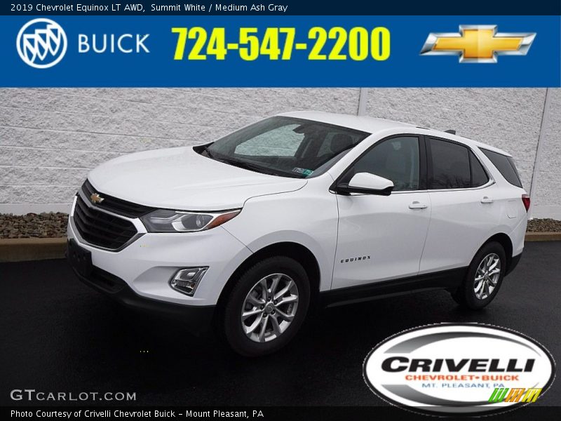 Summit White / Medium Ash Gray 2019 Chevrolet Equinox LT AWD