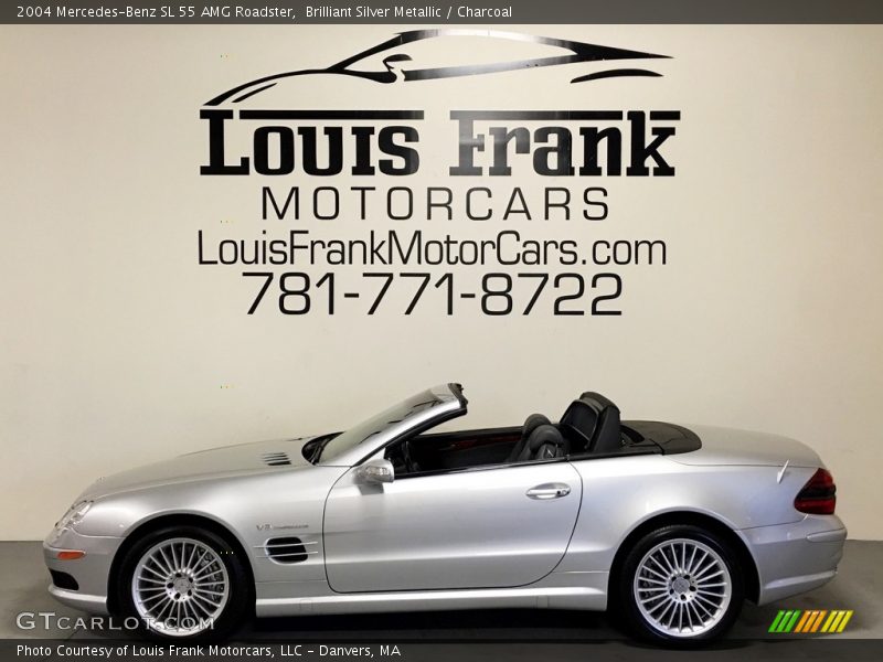 Brilliant Silver Metallic / Charcoal 2004 Mercedes-Benz SL 55 AMG Roadster