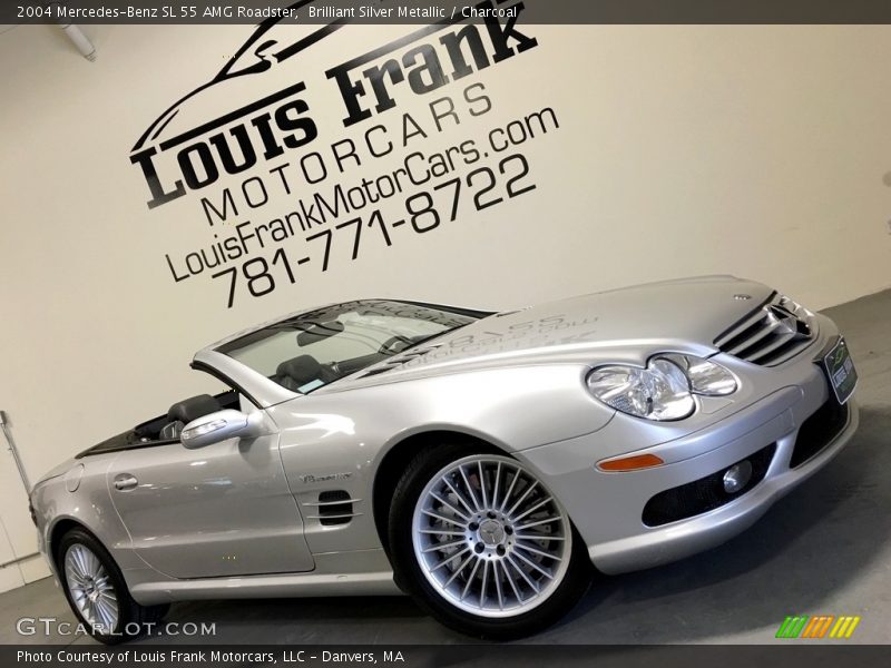 Brilliant Silver Metallic / Charcoal 2004 Mercedes-Benz SL 55 AMG Roadster