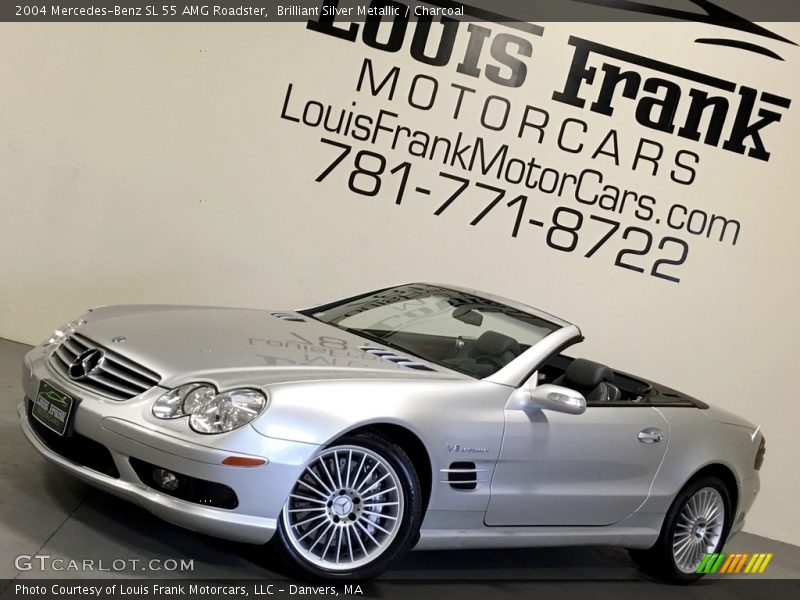 Brilliant Silver Metallic / Charcoal 2004 Mercedes-Benz SL 55 AMG Roadster