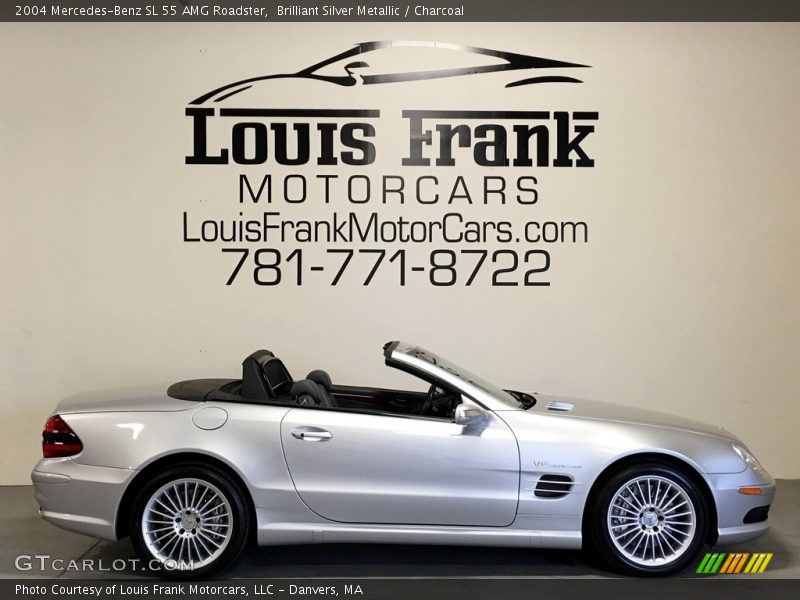 Brilliant Silver Metallic / Charcoal 2004 Mercedes-Benz SL 55 AMG Roadster