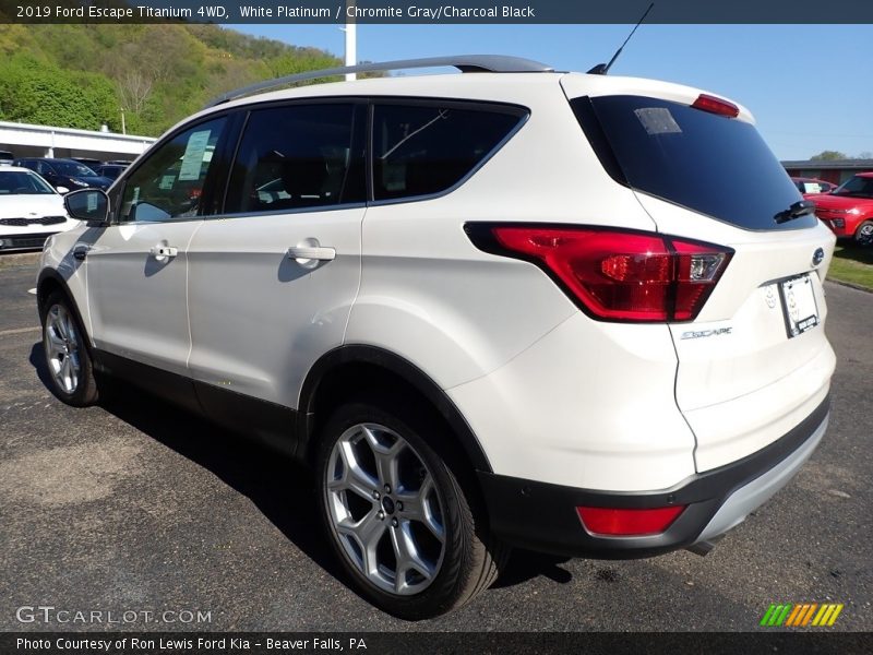White Platinum / Chromite Gray/Charcoal Black 2019 Ford Escape Titanium 4WD
