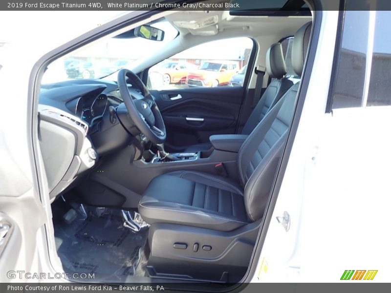 White Platinum / Chromite Gray/Charcoal Black 2019 Ford Escape Titanium 4WD