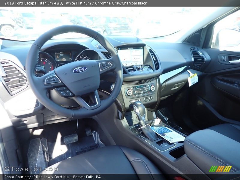 White Platinum / Chromite Gray/Charcoal Black 2019 Ford Escape Titanium 4WD