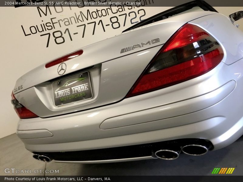 Brilliant Silver Metallic / Charcoal 2004 Mercedes-Benz SL 55 AMG Roadster