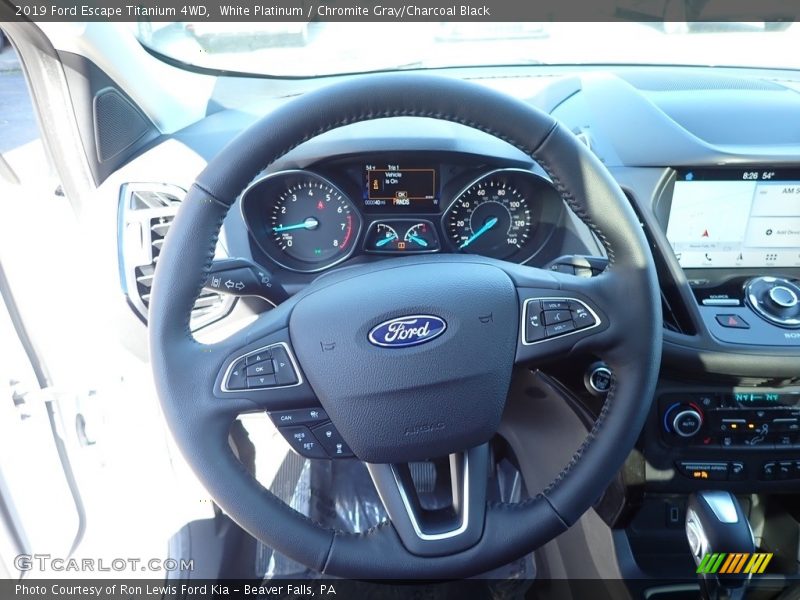 White Platinum / Chromite Gray/Charcoal Black 2019 Ford Escape Titanium 4WD