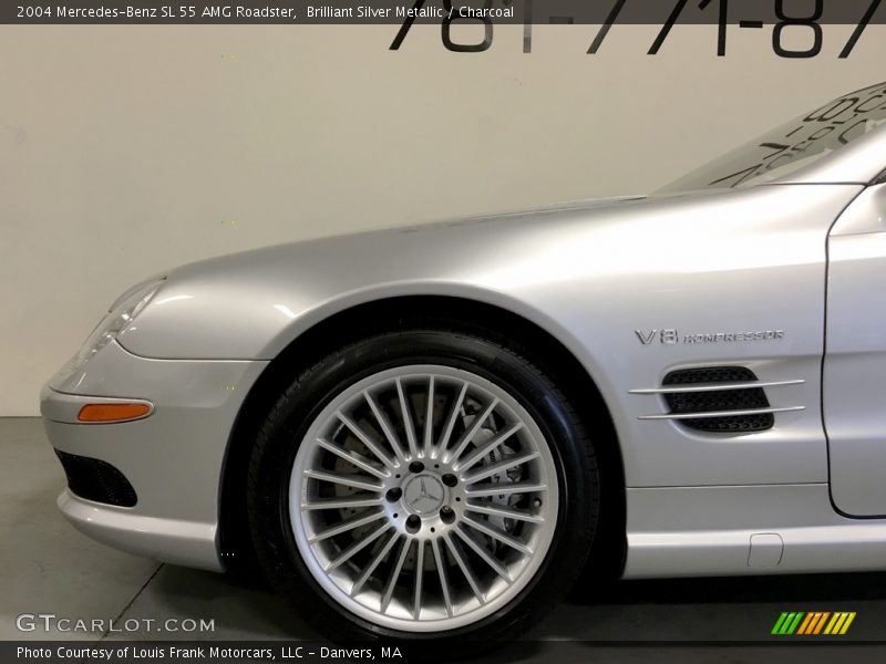 Brilliant Silver Metallic / Charcoal 2004 Mercedes-Benz SL 55 AMG Roadster