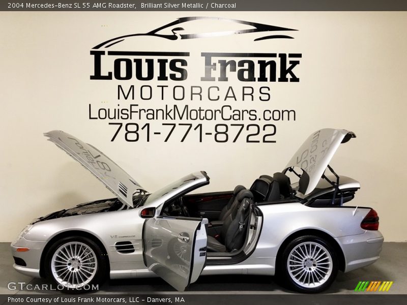 Brilliant Silver Metallic / Charcoal 2004 Mercedes-Benz SL 55 AMG Roadster