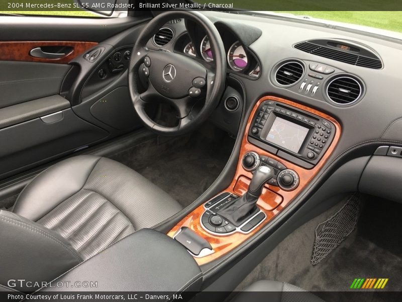 Brilliant Silver Metallic / Charcoal 2004 Mercedes-Benz SL 55 AMG Roadster