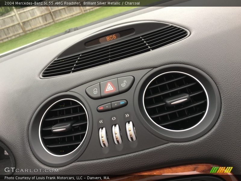 Brilliant Silver Metallic / Charcoal 2004 Mercedes-Benz SL 55 AMG Roadster