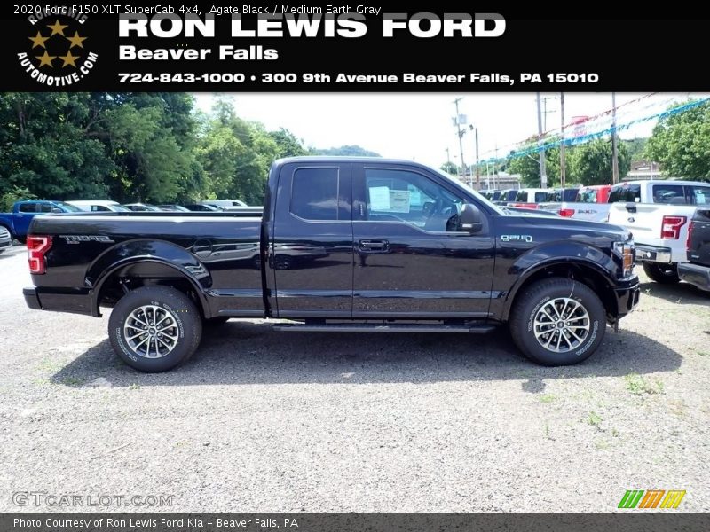 Agate Black / Medium Earth Gray 2020 Ford F150 XLT SuperCab 4x4