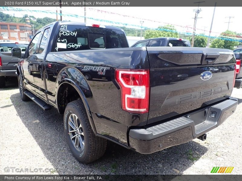 Agate Black / Medium Earth Gray 2020 Ford F150 XLT SuperCab 4x4