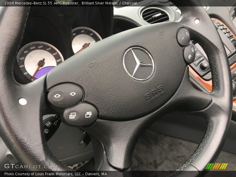 Brilliant Silver Metallic / Charcoal 2004 Mercedes-Benz SL 55 AMG Roadster